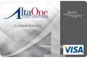 AltaOne Federal Credit Union Visa Platinum Rewards Credit Card