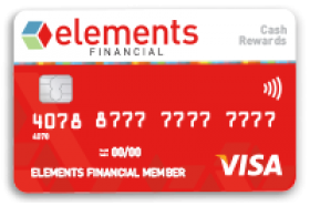 Elements Financial Federal Credit Union Cash Reward Visa Card