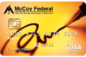McCoy Federal Credit Union Visa Signature Cash Back Card