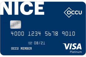 Oregon Community Credit Union NICE Platinum Visa Credit Card