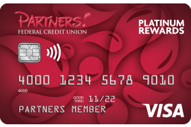 Partners Federal Credit Union Visa Platinum Rewards Credit Card