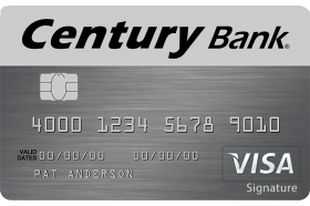 Century Bank Massachusetts Visa Credit Card