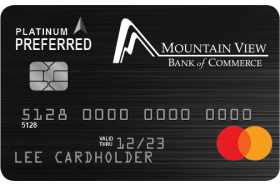 Mountain View Bank of Commerce MasterCard Business Platinum Preferred Credit Card