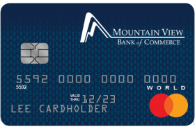 Mountain View Bank of Commerce MasterCard World Credit Card